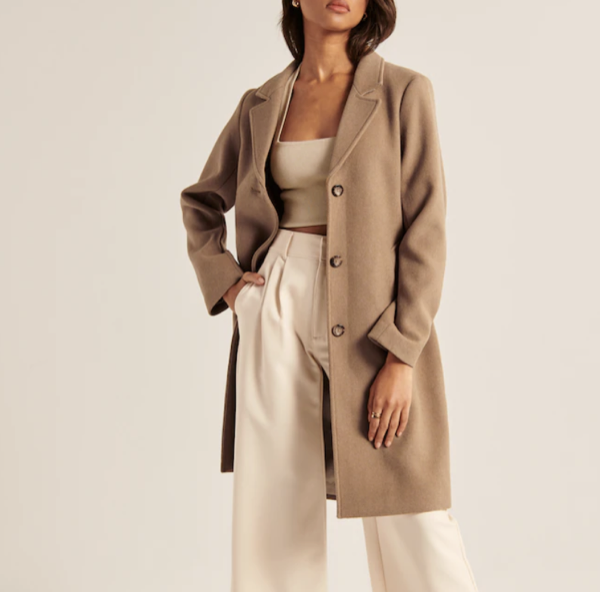 Abercrombie Wool-Blend Dad Coat