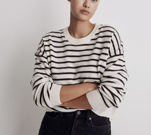 Madewell (Re)sponsible Cashmere Relaxed Sweater in Stripe