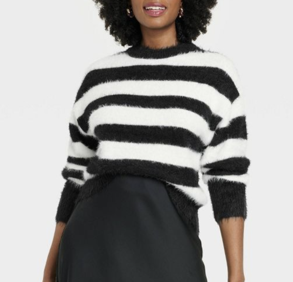 Target Women's Crewneck Fuzzy Pullover Sweater
