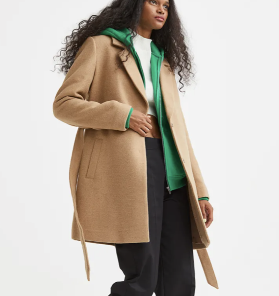 H&amp;M Tie Belt Coat