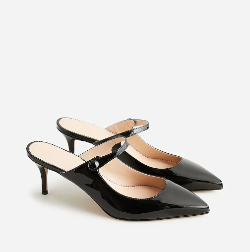 J. Crew Colette Mule Heel in Italian Patent Leather
