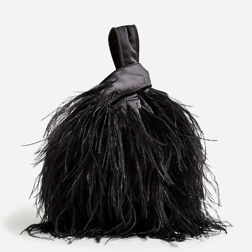 J. Crew Santorini Bag with feathers