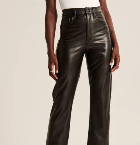 Abercrombie Vegan Leather 90s Straight Pants