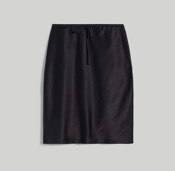 Madewell Drawstring Mini Slip Skirt