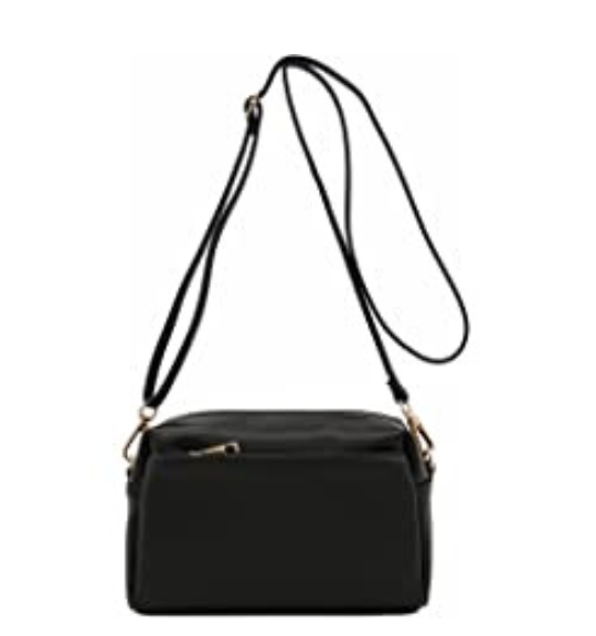 Amazon Triple Zip Small Crossbody Bag