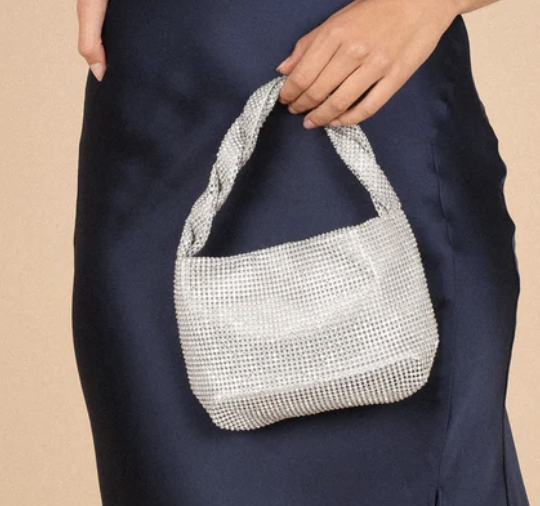 Petal and Pup Alle Twist Handle Bag - Silver