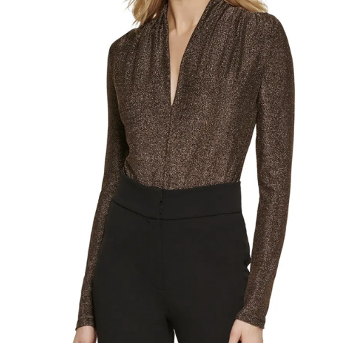 Nordstrom DKNY Sparkle Long Sleeve Bodysuit