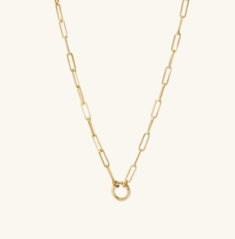 Mejuri Paperclip Chain Charm Necklace