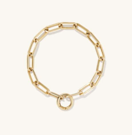 Mejuri Paperclip Chain Charm Bracelet