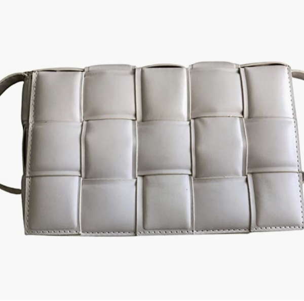 Amazon Bella Luna Woven Padded Cassette-Style Crossbody Handbag Purse for Women with Adjustable Strap or Chain Bag