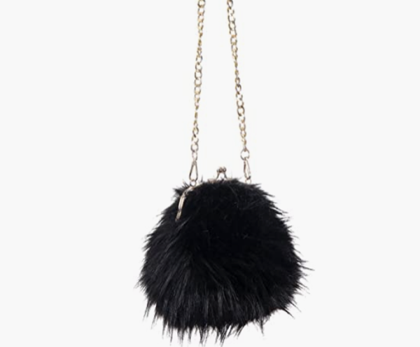 Amazon FHQHTH Faux Fur Purse Fashion Clutch Handbag Shoulder Vintage Evening Bags for Women