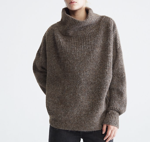 Calvin Klein Oversized Ribbed Turtleneck Sweater