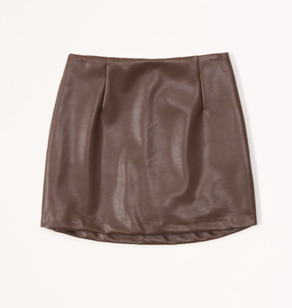 Abercrombie Vegan Leather Mini Skort