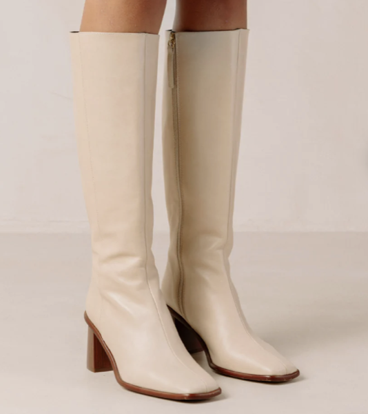 Alohas East Ivory Leather Boots