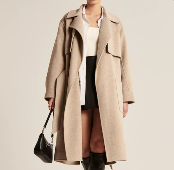 Abercrombie Elevated Double Cloth Trench Coat