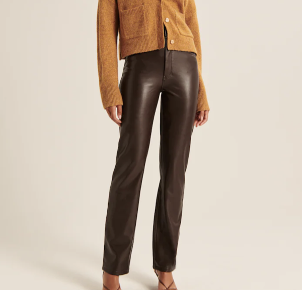 bercrombie Women's Vegan Leather 90s Straight Pants