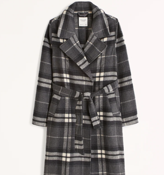 Abercrombie Wool-Blend Belted Blanket Coat