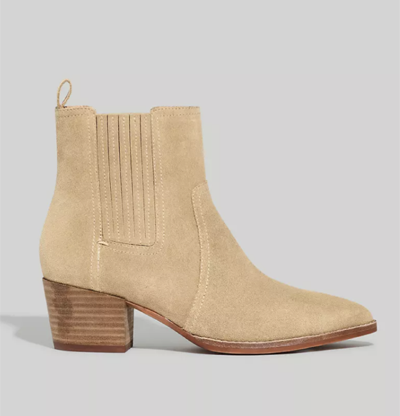 Madewell The Western Ankle Boot in Suede