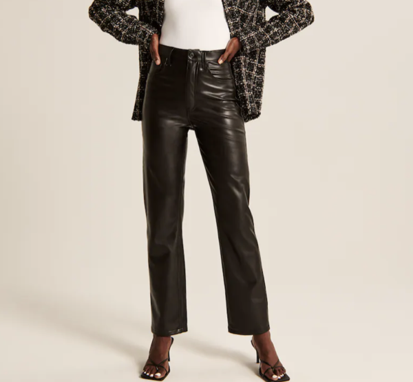 Abercrombie Vegan Leather 90s Straight Pants