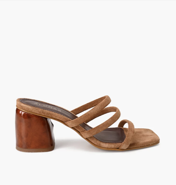 Alohas Suede Indiana Block Heel Sandal