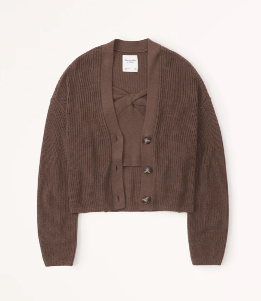 Abercrombie Twist Sweater Tank and Cardigan