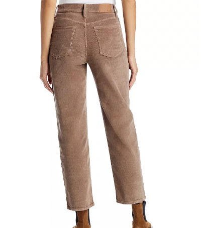 Madewell Perfect Vintage High Rise Straight Corduroy Jeans in Pale Thistle