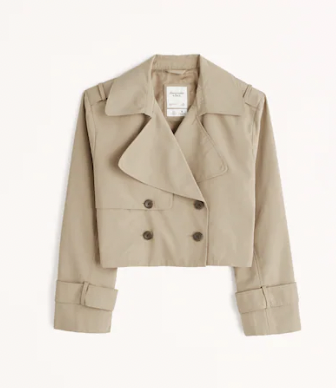  Abercrombie &amp; Fitch Women's Cropped Trench Coat
