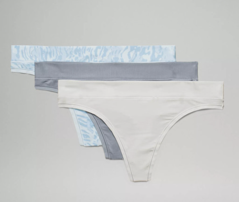 UnderEase Mid-Rise Thong Underwear 3 Pack
