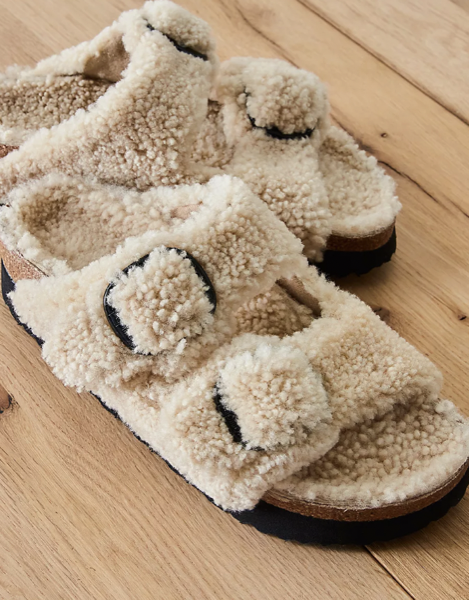 Free Poeple Arizona Teddy Shearling Birkenstock Sandals
