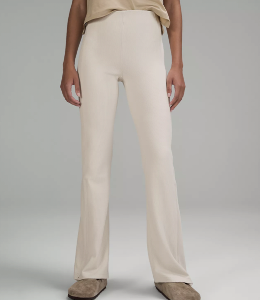 Lululemon Brushed Softstreme Ribbed Zip Flared Pant