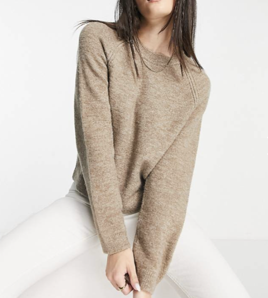 ASOS Taupe Crewneck Sweater
