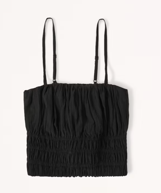 Abercrombie Smocked Crinkle Set Top