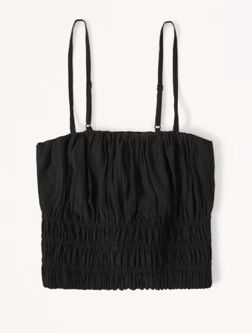 Abercrombie Smocked Crinkle Set Top
