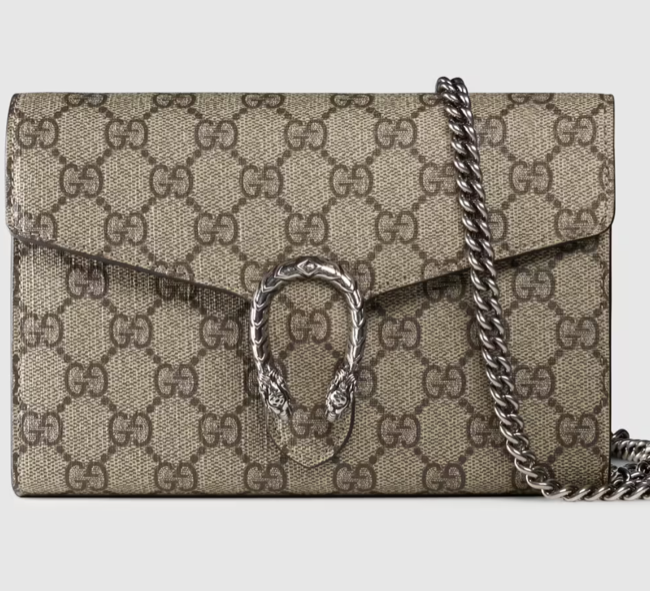 Gucci Dionysus GG Supreme Chain Wallet 