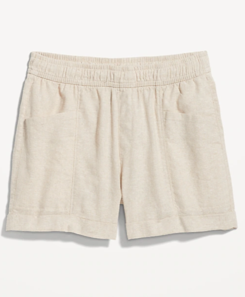 Old Navy High-Waisted Linen-Blend Utility Shorts