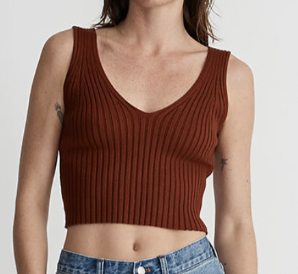Madewell V-Neck Sweater Tank