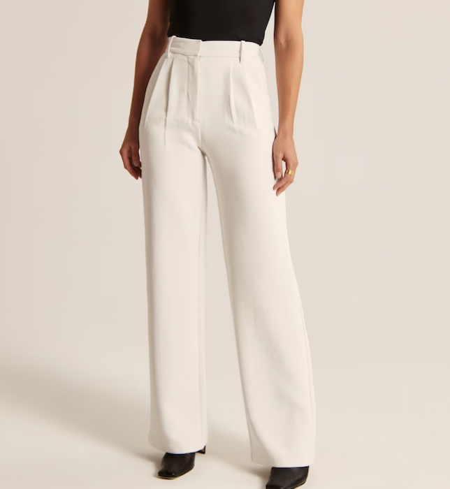 A&amp;F Sloane Tailored Premium Crepe Pant