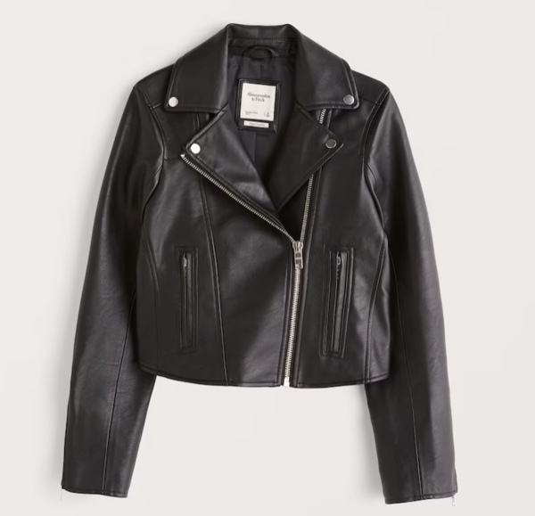 Abercrombie Vegan Leather Moto Jacket 