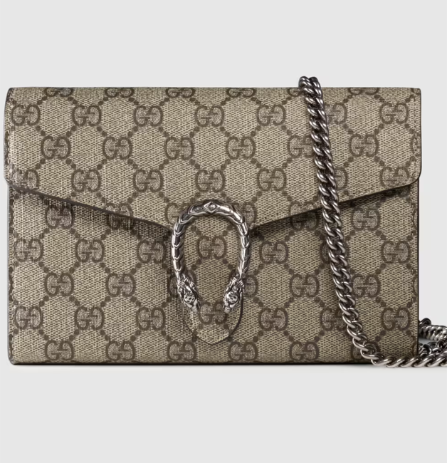 Gucci Dionysus GG Supreme Chain Wallet 