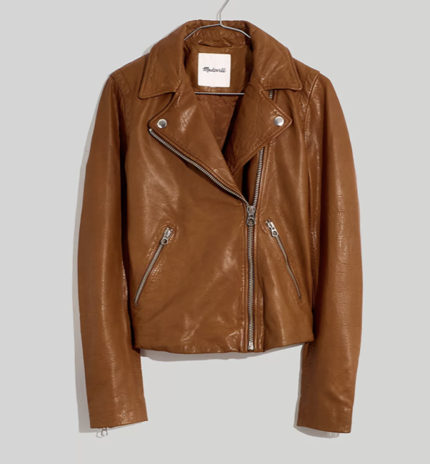 Madewell Washed Leather Motorcycle Jacket