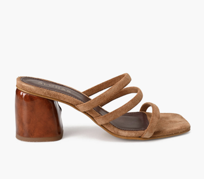 Alohas Suede Indiana Block Heel Sandals