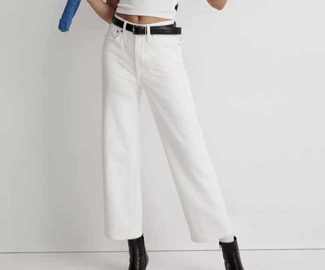 Madewell The Petite Perfect Vintage Wide-Leg Crop Jean in Tile