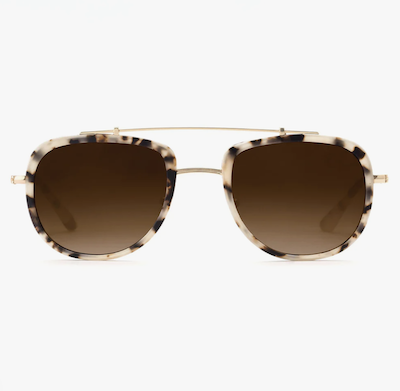 KREWE Eyewear BRETON | Matte Oyster 24K Polarized