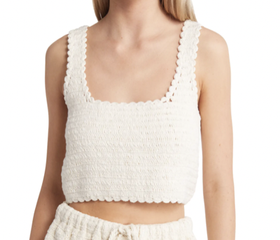 Nordstrom Rip Curl Oceans Together Cotton Crochet Crop Top