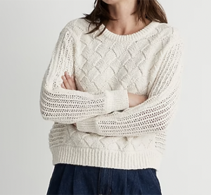 Madewell Macomb Open-Stitch Pullover