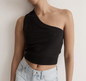 Madewell Textural-Knit One-Shoulder Sweater Tank