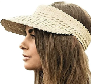 Amazon Sun Visor Hat Women, Straw Summer Beach Hats