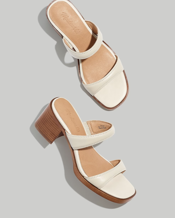 Madewell The Saige Double-Strap Sandal in Leather