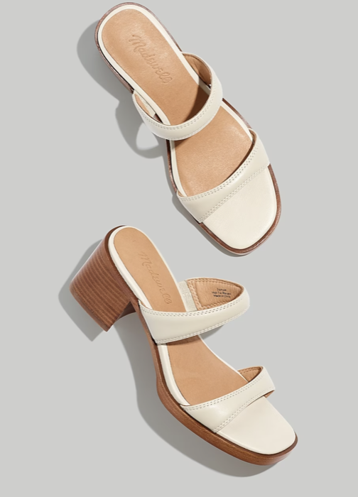 Madewell The Saige Double-Strap Sandal in Leather