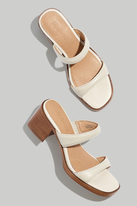 Madewell The Saige Double-Strap Sandal in Leather 